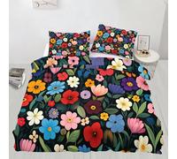 Daisy Bedding Set for Kids Rustic Flowers Comforter Cover Set Single Size Natural Flowers Duvet Cover Bedspread Cover Bedding Collection 2Pcs,No Comforter
