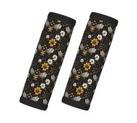 Daisy Bee Print Luggage Handle Wraps for Suitcase, Soft Travel Luggage Handle Cover Tags Identifiers for Suitcases