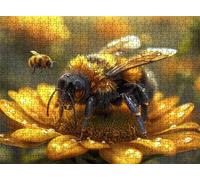 Daisy Bee Puzzle - 5000 Piece Jigsaw Puzzles for Adults - The Back Features Printed Letter Guides - The Pieces fit Together Snugly - Wooden Puzzles for Adults - Gifts Family 61.6 X 41.5 Inch s7h-802