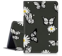 Daisy Black Butterfly Case for iPad Air 3rd Gen 2019/iPad Pro 10.5" 2017, Shockproof PU Leather Folding Adjustable Stand Case with Auto Sleep/Wake for iPad Air 3rd Generation 10.5 inch 2019