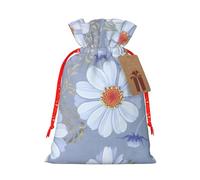 Daisy Blue. print Drawstring Gift Bag for Wedding Party Birthday Unique Present Bag Reusable Canvas Bag,1 Piece M