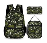 Daisy Book Pack with Lunch Bag and Pencil Case for Boys Age 12, Flower Book Pack 3 Piece Set Year 2 for Boys Outdoor Learning Family Trips and Weekend Adventures