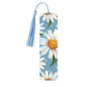 Daisy Bookmark Flower Floral Wooden Bookmark with Tassel Book Mark for Women Men Reading Page Markers Gifts for Book Lovers