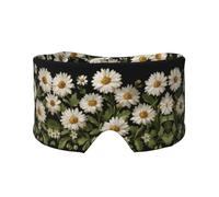 Daisy Border Print Sleep Eye and Ear Muffs Mask - Soft & Breathable, Ideal for Travel, Meditation, and Nighttime Use
