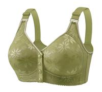 Daisy Bra Women Front Fastening Bras for The Elderly High Impact Sports Bras for Large Breasts Support Bra Women's Wire-Free Front Button Sports Bra Plus Size Post Surgery Bras for Yoga Fitness