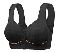 Daisy Bra Women Front Fastening Bras for The Elderly High Impact Sports Bras for Large Breasts Support Bra Women's Wire-Free Front Button Sports Bra Plus Size Post Surgery Bras for Yoga Fitness