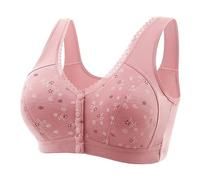 Daisy Bras for Older Women, Lisa Charm Bras Front Snaps Seniors, Wirefree Daisy Bra Full Coverage Hides Back Fat Bralette Rose Gold Wireless with Support and Lift