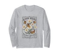 Daisy Butterfly Boho Nature Rustic Florist Wildflowers Long Sleeve T-Shirt