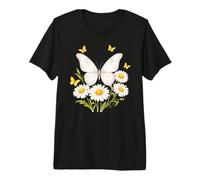 Daisy Butterfly Flower Gardening Floral Premium T-Shirt