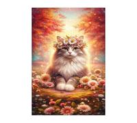 Daisy Cat Jigsaw Puzzles for Adults 100, Fun Challenging Educational Games, Difficult Jigsaw Puzzles for Adults, Puzzle 100 Pieces