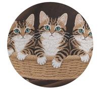 Daisy Cats Personalized Jigsaw Puzzles, 195Pcs Custom Wooden Jigsaw Puzzle Round Puzzle Gift Adult