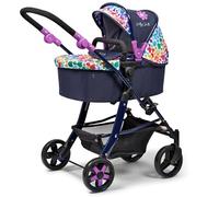 Daisy Chain Connect 5 in 1 Dolls Pram - (Rainbow Hearts) | Adjustable Handles From 48-85cm - For 4,5,6,7 and 8 Year Old Girls - Baby Doll Pram, Pushchair, Stroller