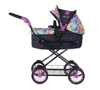 Daisy Chain Destiny Travel System Dolls Pram - Adjustable handles from 54-87cms. For children of 5,6,7,8 or 9 years (Rainbow Hearts)