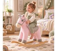 Daisy Chain My First Unicorn Rocking Horse For 1, 2, 3 Year Old With Sounds | Super Soft Plush Ride On Horse Toy, For Toddlers Age 1 - 3, Realistic Horse Sounds, Faux Leather Saddle, For Girls and Boys
