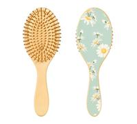 Daisy Chamomile Field Wooden Brush Wooden Paddle Brush for Hair Wooden Brush for Hair Growth Hair Massage Brush