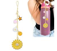 Daisy Charm Compatible with Owala Water Bottle 24 oz,32 oz,40 oz,Coffee Tumbler,FreeSip,Daisy Owala Accessories & Stanley Cup Accessories,Flower Gifts for Women Men,Bag Keychain Airpods Charm Decor