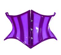 Daisy corsets Womens Lavish Clear Purple Curvy Cut Mini Cincher Corset, Purple, S