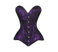 Daisy corsets Women's Purple/Black Lace Overbust Corset Waist Cincher Bustier & Plus Size