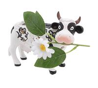 Daisy Cow Solar Light - LED Colorful Resin Decor for Garden & Patio - Solar Powered Deco Lighting with Built-in Battery