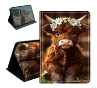 Daisy Crown Calf Case for iPad mini 7 A17 Pro 2024 & iPad mini 6 8.3",PU Leather Stand Smart Protective Cover with Auto Wake/Sleep,Multi-Angle Viewing Case