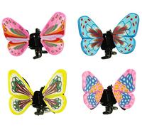 Daisy Daisy Set of Four Small Butterfly Hair Clips in Mixed Colours, size: One Size