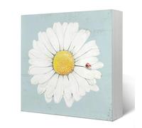 Daisy Decor,Daisy Bathroom Decor, Summer Daisy Home Decor,Daisy Decorations for Home, Daisy Kitchen Decor And Accessories, Daisy Room Decor,Daisy Flowers Wooden Box Sign 5x5 inch