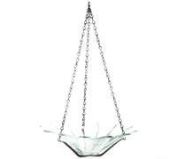 Daisy Design Hanging Bird Feeder,Modern Art Style Portable Garden Decor for Outdoor Patio,Sturdy Green Transparent Feeder 203x375mm(Transparent)