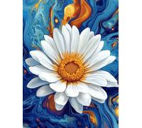 Daisy Diamond Painting Kits for Adults, Flower Diamond Art Kits, Round Full Drill Crystal Art and Crafts for Adults Beginners, DIY 5D Embroidery Gem Paintings for Room Decor, Gifts 90x120cm 4936-C1