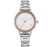 Daisy Dixon Emmie Women's Quartz Watch with White Dial Analogue Display and Silver Alloy Bracelet DD047SM