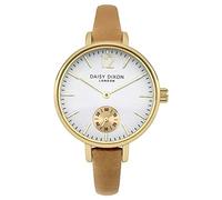 Daisy Dixon Gracie Women's Quartz Watch with White Dial Analogue Display and Grey Leather Strap DD026EG