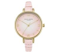 Daisy Dixon Millie Women's Quartz Watch with Pink Dial Analogue Display and Pink Leather Strap DD041P