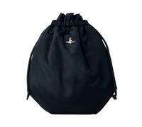 Drawstring Orb-motif Shoulder Bag - female - Vivienne Westwood - Bucket Bags - Black - ONE SIZE - Bags ONE SIZE