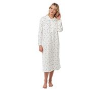 Daisy Dreamer Ladies Wincey Flannelette Nightdress Soft Warm Brushed Cotton Nightwear Nighty Floral Print, Size 8-26, Pink, 24/26