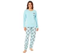 Daisy Dreamer Pyjama Set Women's Bear & Frenchie Cotton Jersey Pyjamas Lounge Wear Long Sleeve Grey PJs, Medium (UK 12-14), Koala