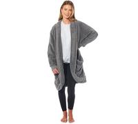Daisy Dreamer Womens Cardi Gown Robe Ladies BathRobe House Coat Comfort Dressing Gowns Overcoat Long Sleeve Robes Warm Cosy Loungewear with Pockets (UK, Alpha, S, M, Regular, Regular, Charcoal)