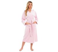 Daisy Dreamer Womens Hooded Velour Robe Dressing Gown Stretch-Velour Belted Bath Robes Nightwear