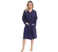 Daisy Dreamer Women's Hooded Waffle Cotton Bathrobe Dressing Gown Super Absorbent Spa Robes Ideal for Home & Loungewear
