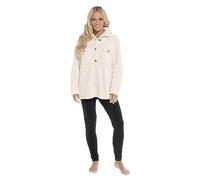 Daisy Dreamer Womens Pyjama Set Sherpa Top and Leggings Warm Winter Pjs Casual Loungewear Cosy 2 Piece Sets, Cream Small
