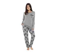 Daisy Dreamer Womens Pyjamas Set Cotton Jersey Long Sleeve and Full Length Bottom Pyjama Sets Sleepwear Loungewear Pjs, Medium (UK 12-14), Bear