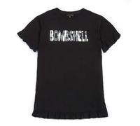 Daisy Dreamer Womens Varsity Print Nightdress Soft Cotton Nighty Oversized PJ Shirt Top Baggy Tunic Night Dress, Bombshell Black (LN69) 12-14