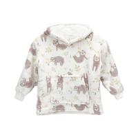 Daisy Dreamer Younger Kids Hoodie Blanket Infants Hooded Sweatshirt Cosy Fluffy & Warm with Front Pocket Wearable Gifts for Toddlers Kid Boys and Girls, Pink Sloth