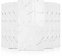 Daisy Dreams Marble White Tile Stickers 60x30cm Thicken Wall Tiles Self Adhesive,Peel and Stick Waterproof Vinyl Marble Tiles for Living Room (White Marble) (Pack of 10)