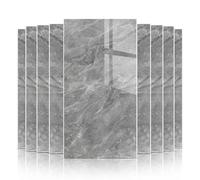 Daisy Dreams Pack of 50 Grey Marble Tile Stickers 60x30cm Thicken Wall Tiles Self Adhesive,Peel and Stick Waterproof Vinyl Marble Tiles for Living Room (50, Grey)