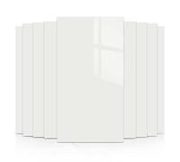 Daisy Dreams Pearl White Tile Stickers 60x30cm Thicken Wall Tiles Self Adhesive,Peel and Stick Waterproof Vinyl Marble Tiles for Living Room (10, Plan White)
