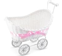 Daisy Dreams Pram Gift Hamper Basket, New Born Baby Boy/Girl Gift Storage Hamper Baby Shower Party Decoration New Mum to Be Gifts Empty Basket Toy Clothes Baby Accessorise Christmas Birthday (Pink)