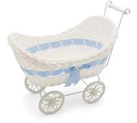 Daisy Dreams Pram Gift Hamper Basket, New Born Baby Boy/Girl Gift Storage Hamper Baby Shower Party Decoration New Mum to Be Gifts Empty Basket Toy Clothes Baby Accessorise Christmas Birthday (Blue)