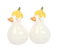 Daisy & Duck Salt and Pepper Shakers | Ceramic Seasonal Table Decoration Set