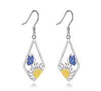 Daisy Earrings 925 Sterling Silver Gold Plated Flower Earrings Jewelry Gifts For Wowen
