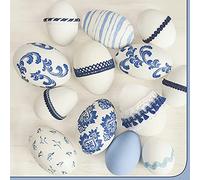 Daisy Easter 3-Ply Tissue Paper Napkins Decorative Serviettes for Decoupage 33cm x 33cm (Pack of 20) (Blue Style Easter Eggs)