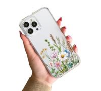 Daisy Field Grass Wildflower Silicone Y2K Clear TPU Custom Compatible With iPhone 11 12 13 14 15 16 16E 17 XR X SE 7 8 Air Pro Max Plus Mini S22 S23 S25 S26 Impact Case Personalised Name Cover